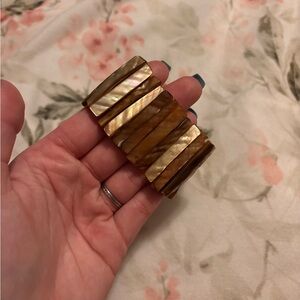 Brown and Cream Shell Bracelet